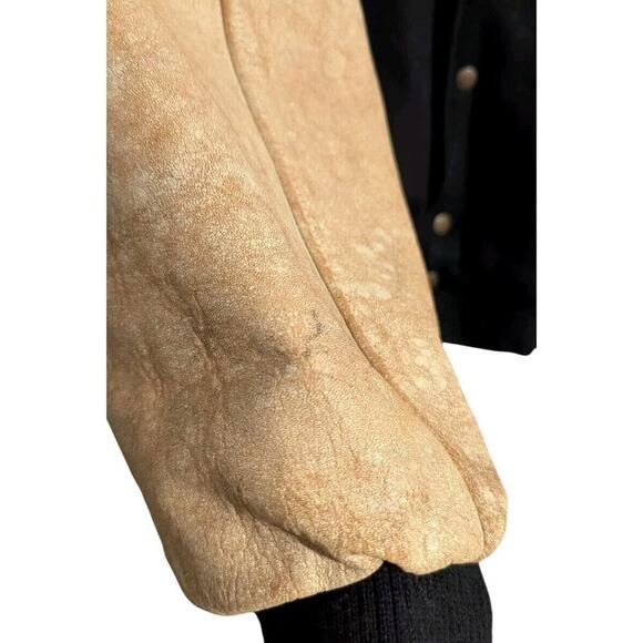 Vintage Boogie's Diner Las Vegas Bomber Varsity Jacket Wool Leather Black Large - Picture 4 of 16